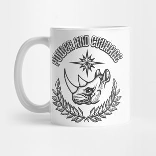 Rhinoceros Head Emblem Mug